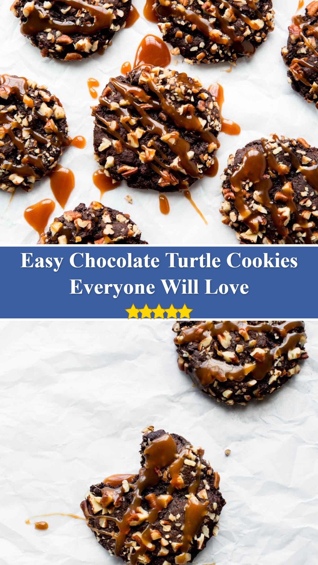 Chocolate Turtle Cookies