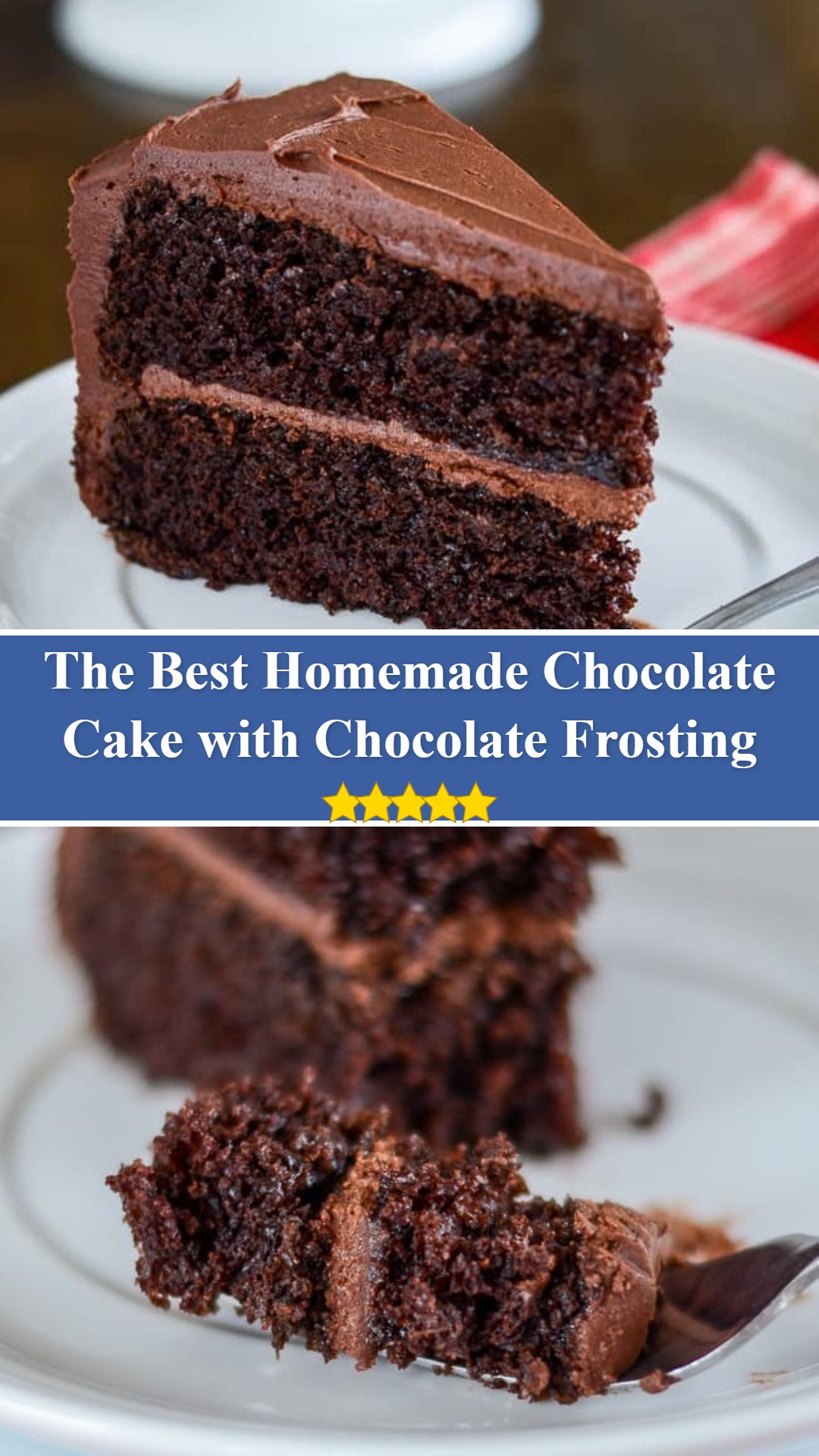 Homemade Chocolate Cake with Chocolate Frosting