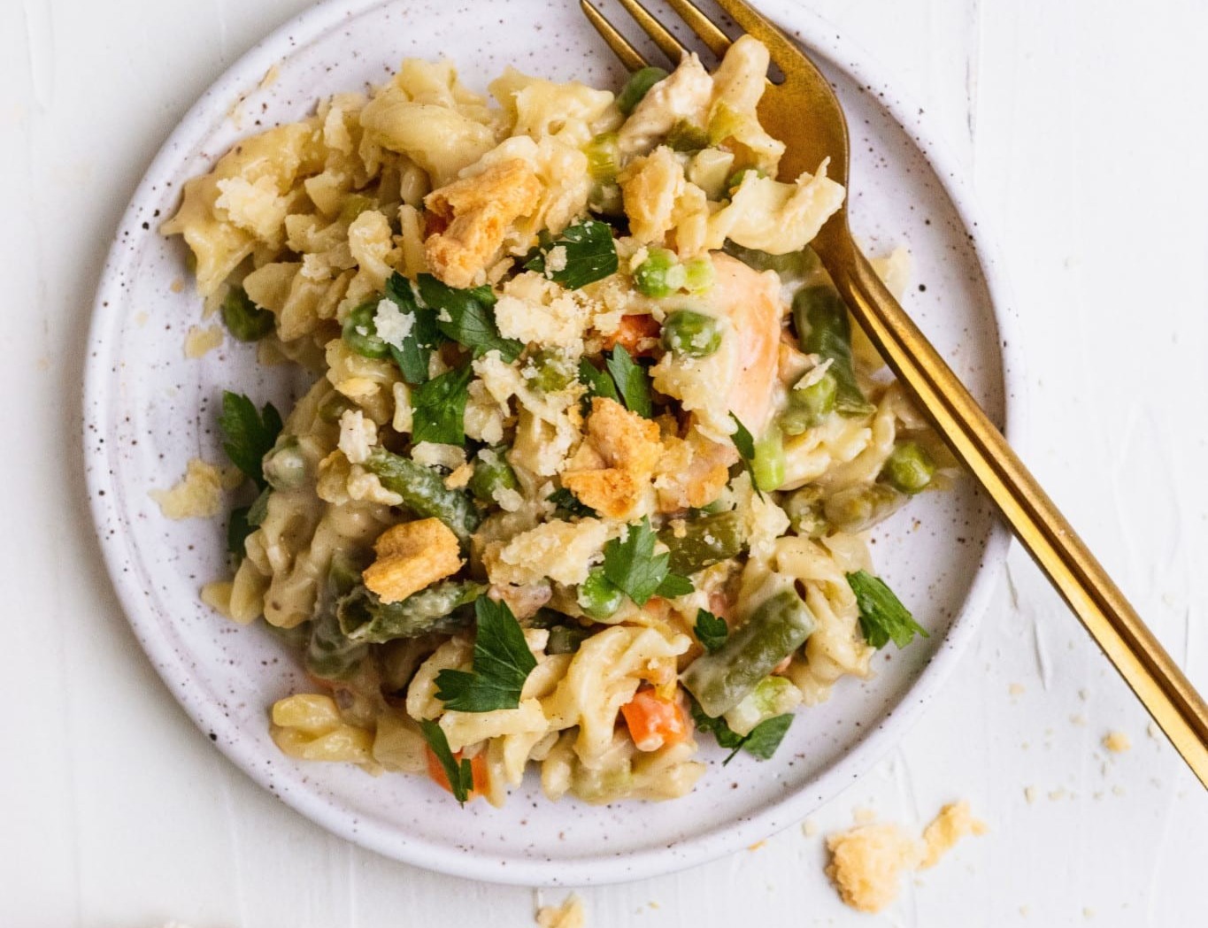 Pot Pie Pasta Casserole suggested serving
